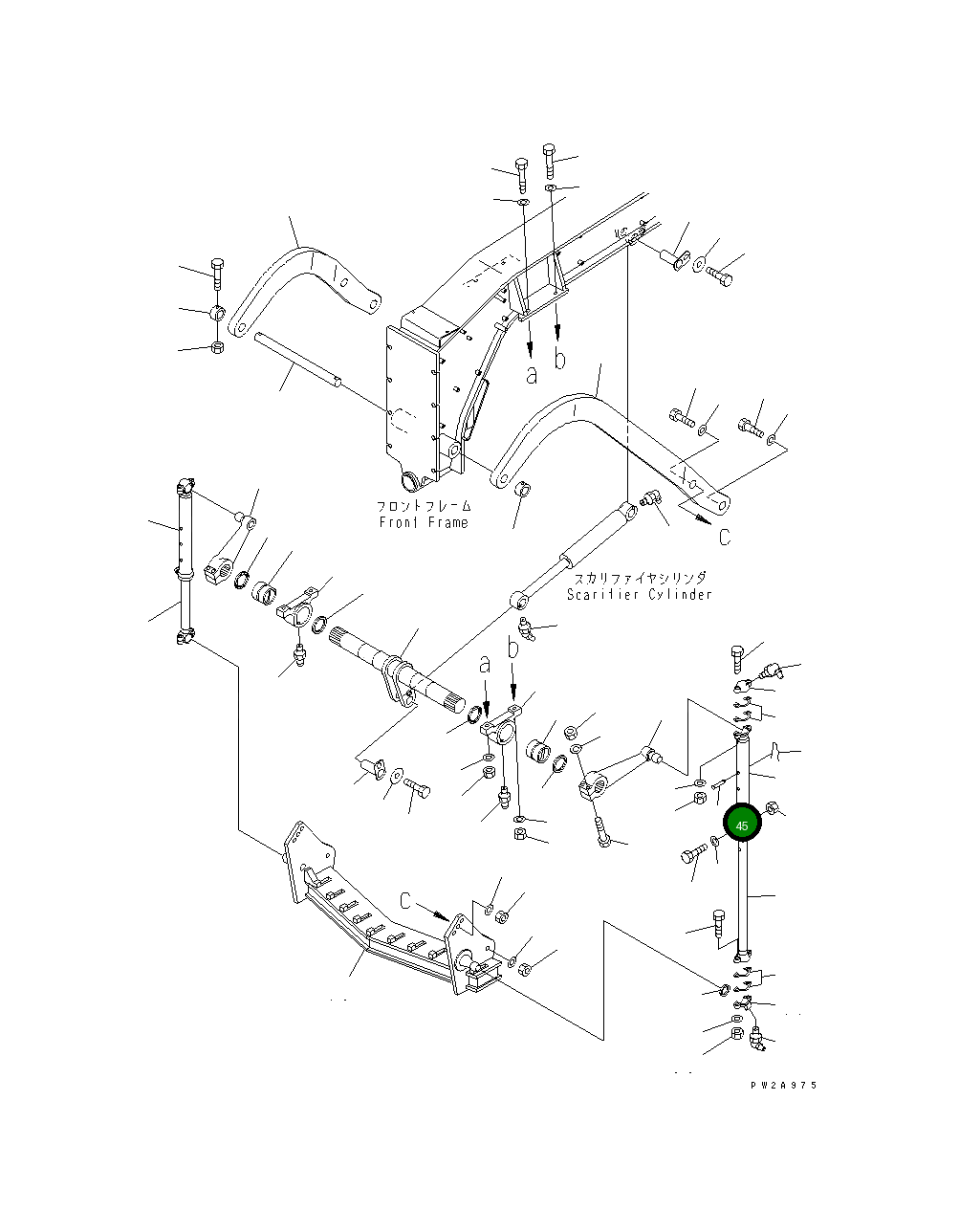 Палец 232-70-13361 Komatsu