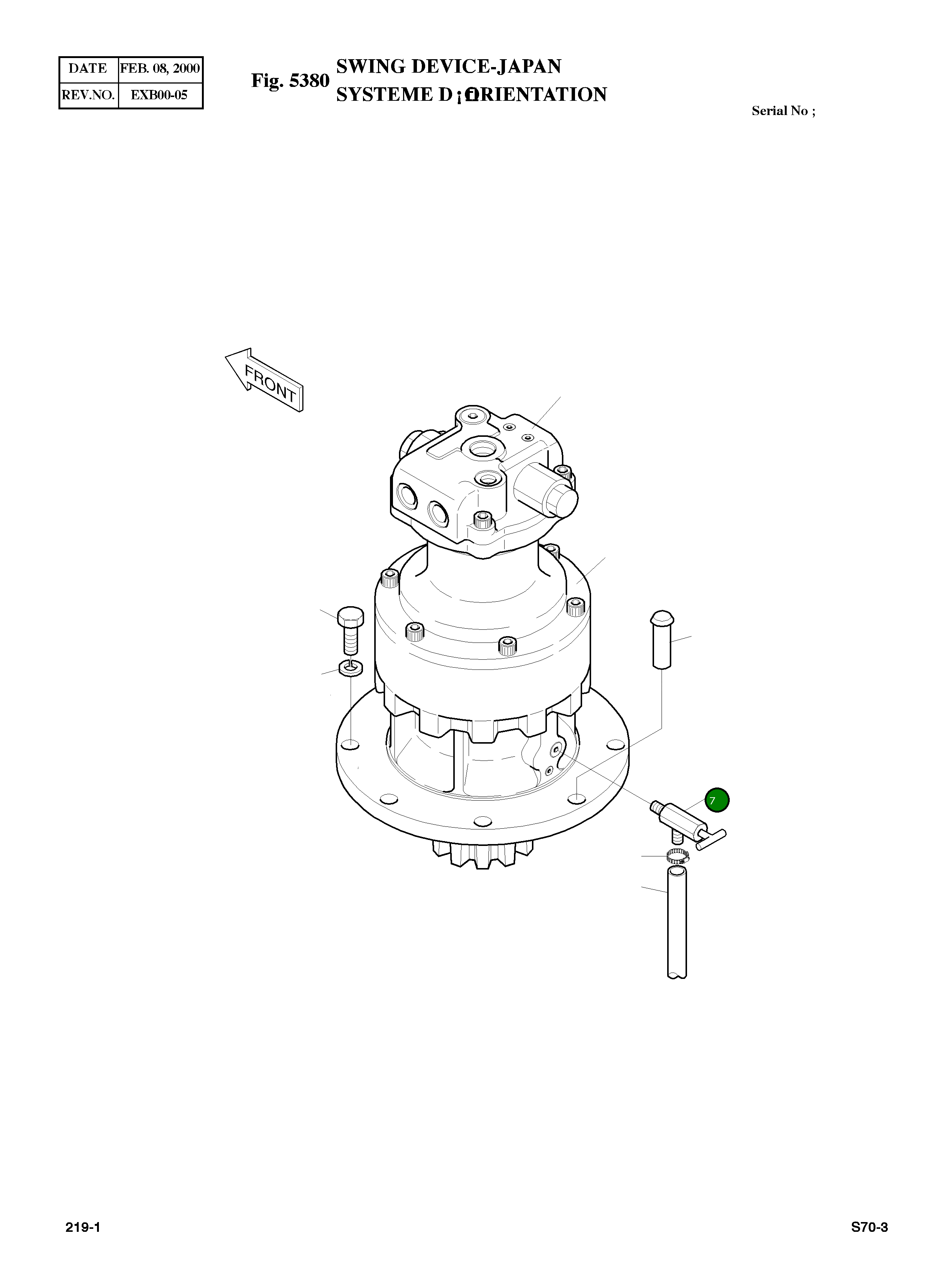 Кран 2186-9003 Komatsu