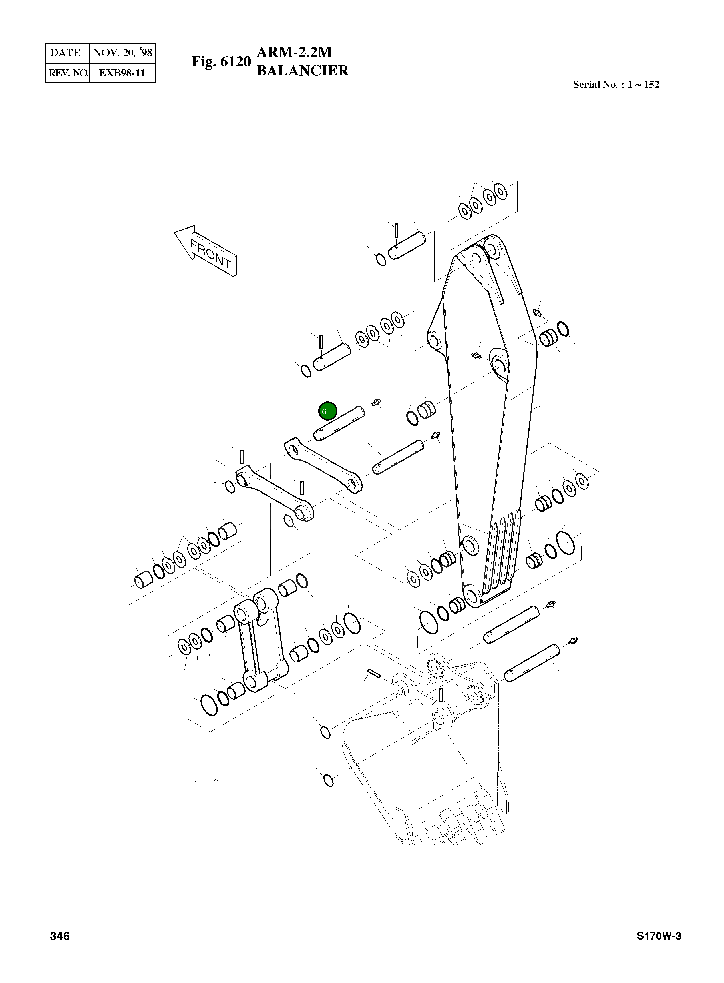 Палец 2123-4062A Komatsu