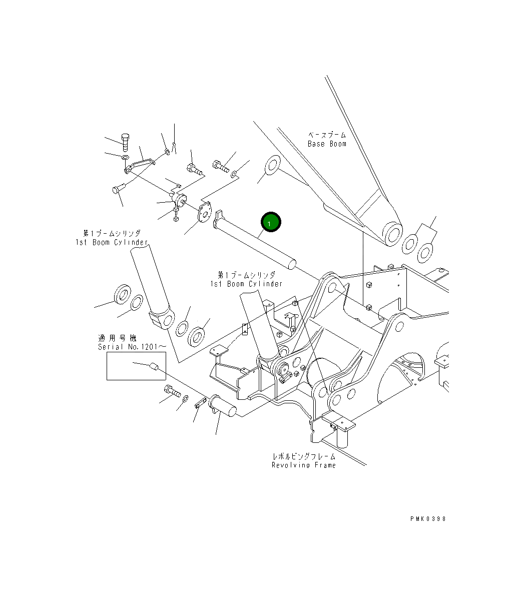 Палец 21J-70-11780 Komatsu