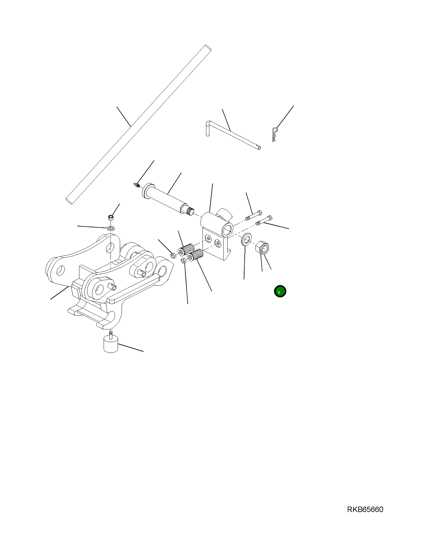 Палец 22L-09-R1F30 Komatsu