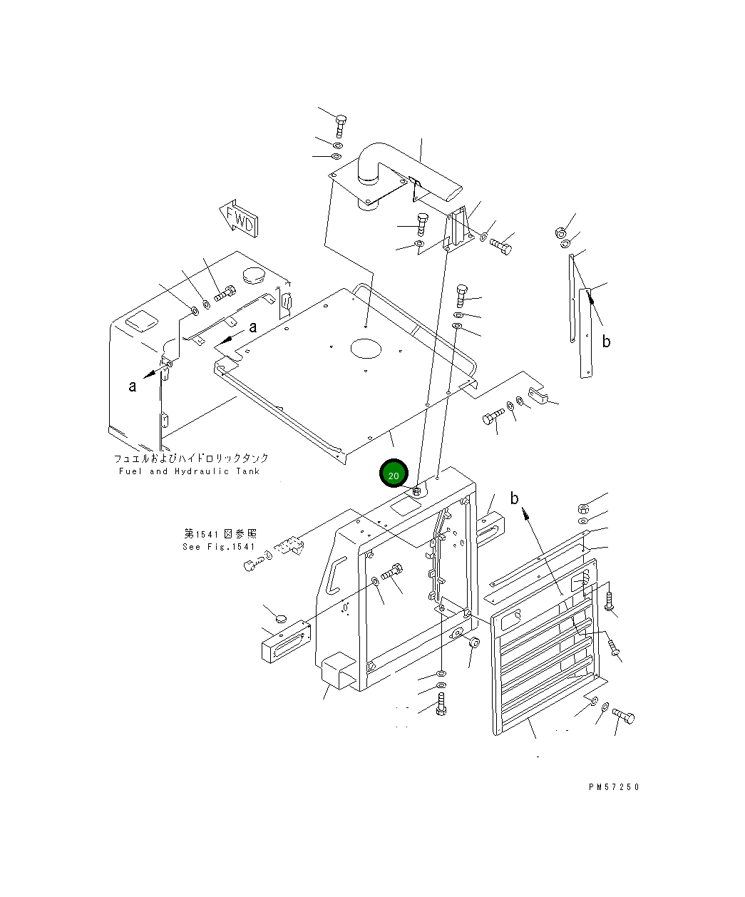 Капот 23D-54-13211 Komatsu