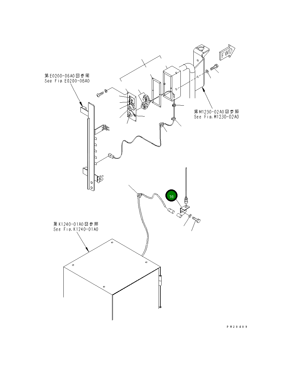Кронштейн 8288-06-1280 Komatsu
