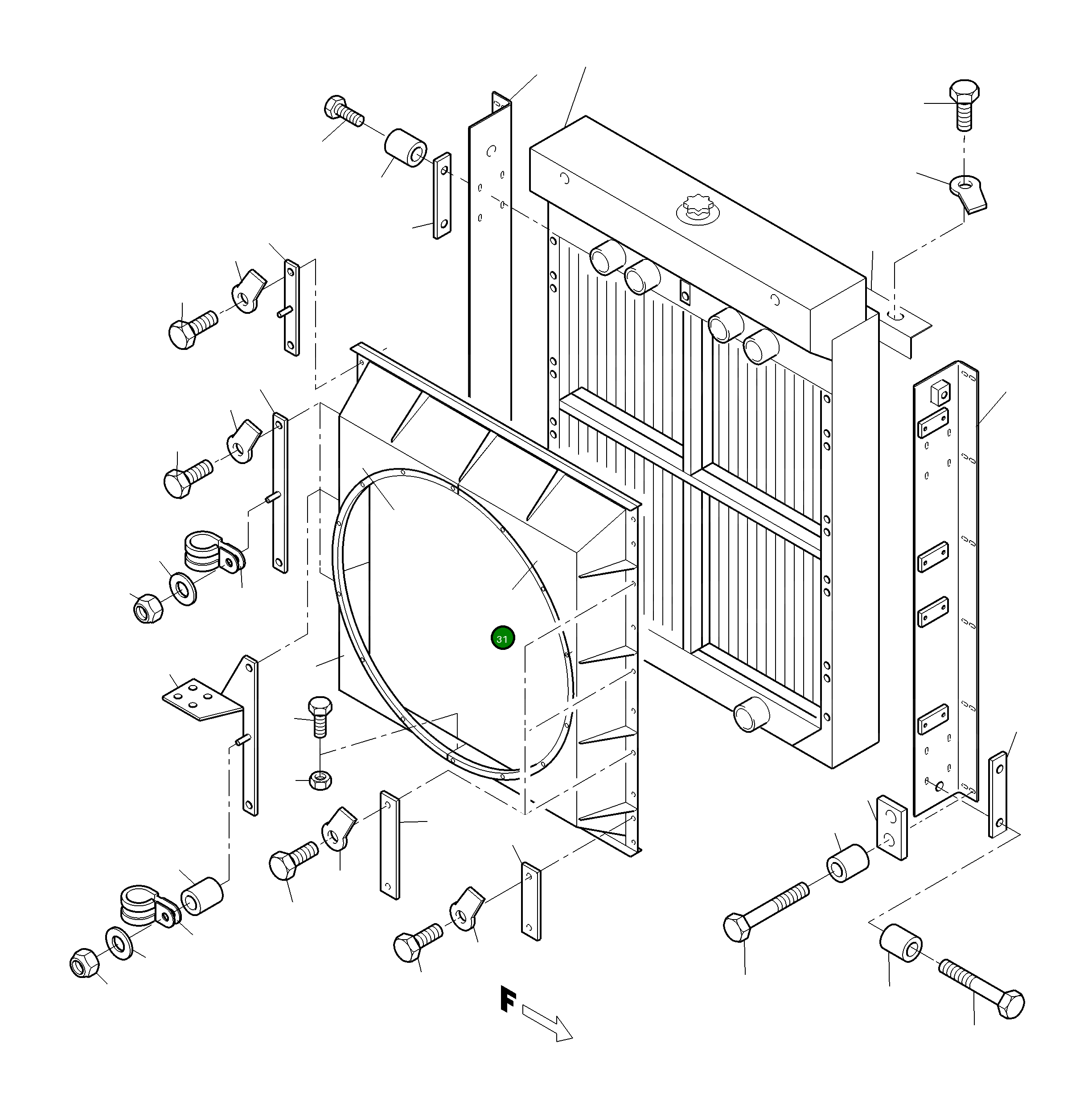 Капот 956 584 40 Komatsu