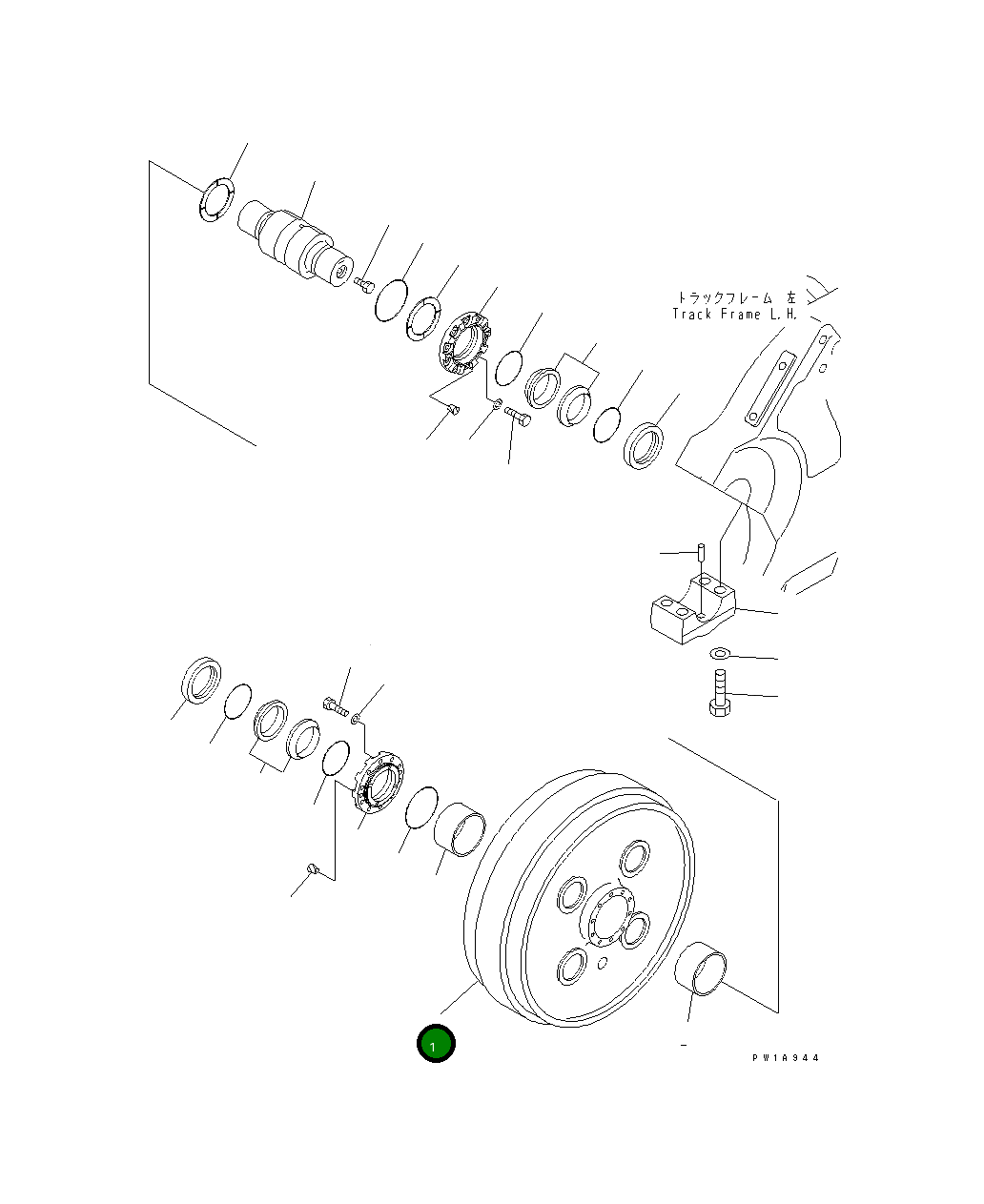 Направляющее колесо 198-30-45210 Komatsu