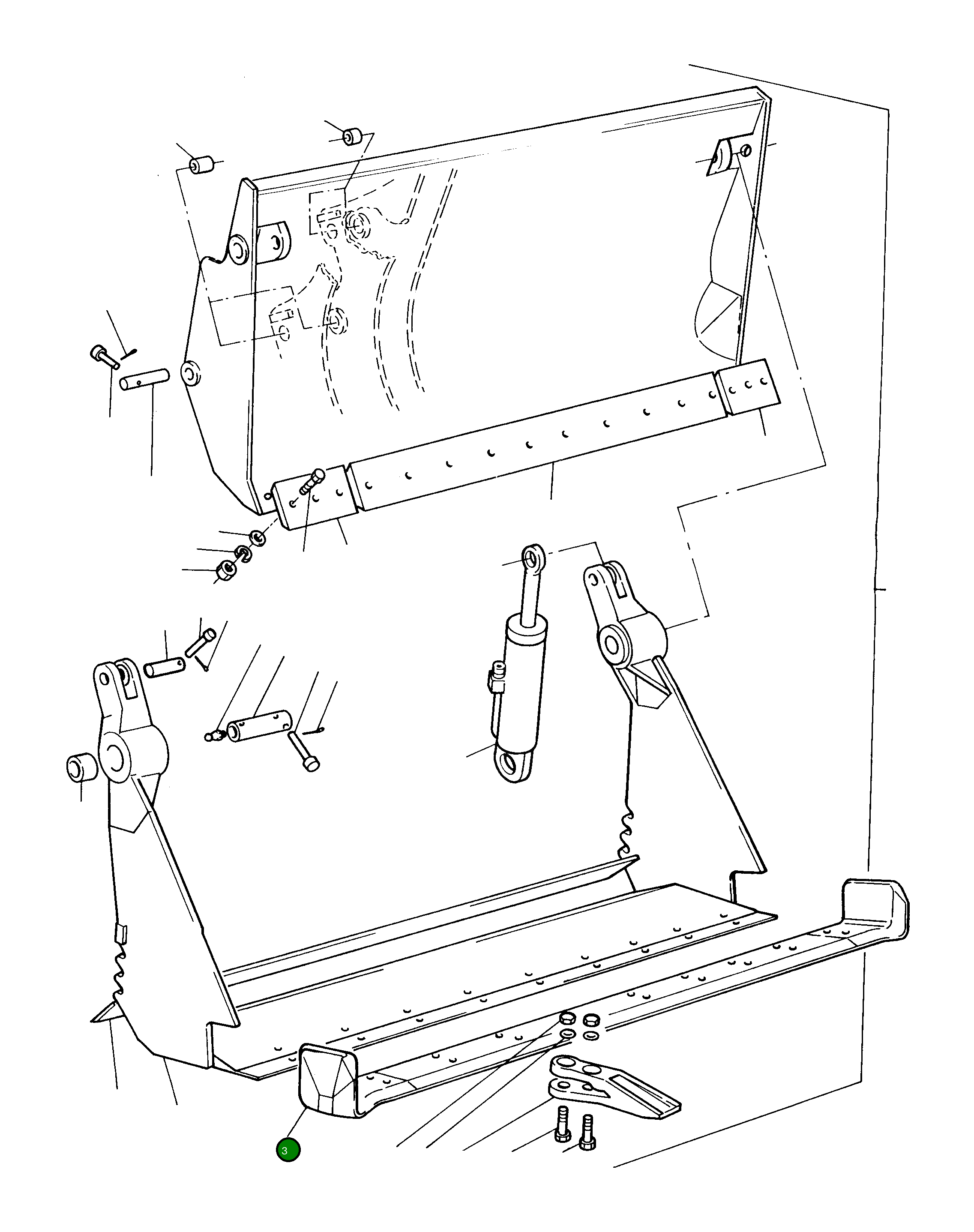 Нож 1887933M1 Komatsu