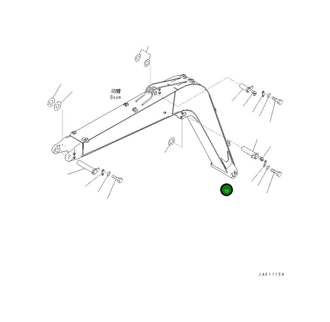 Палец 22P-70-11121 Komatsu