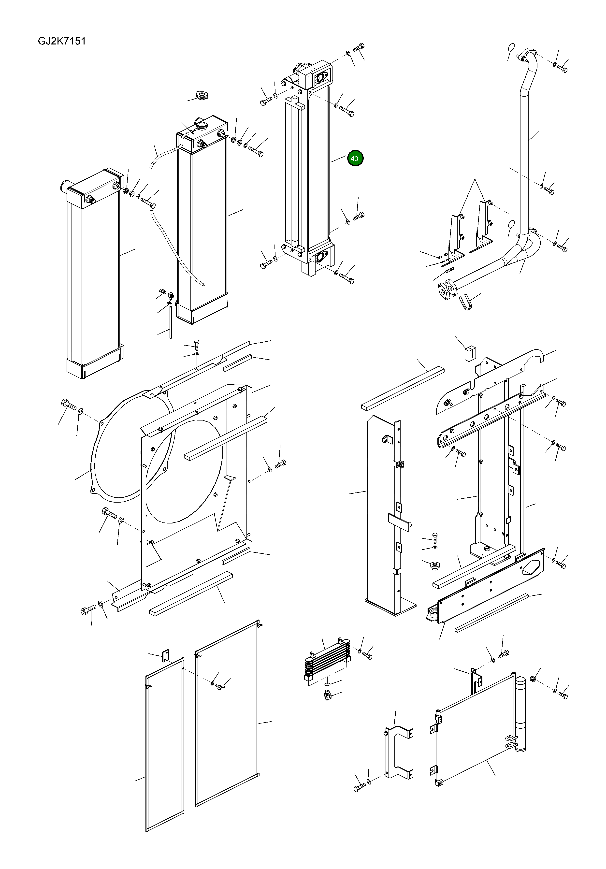 Масляный радиатор 20E-03-41190 Komatsu