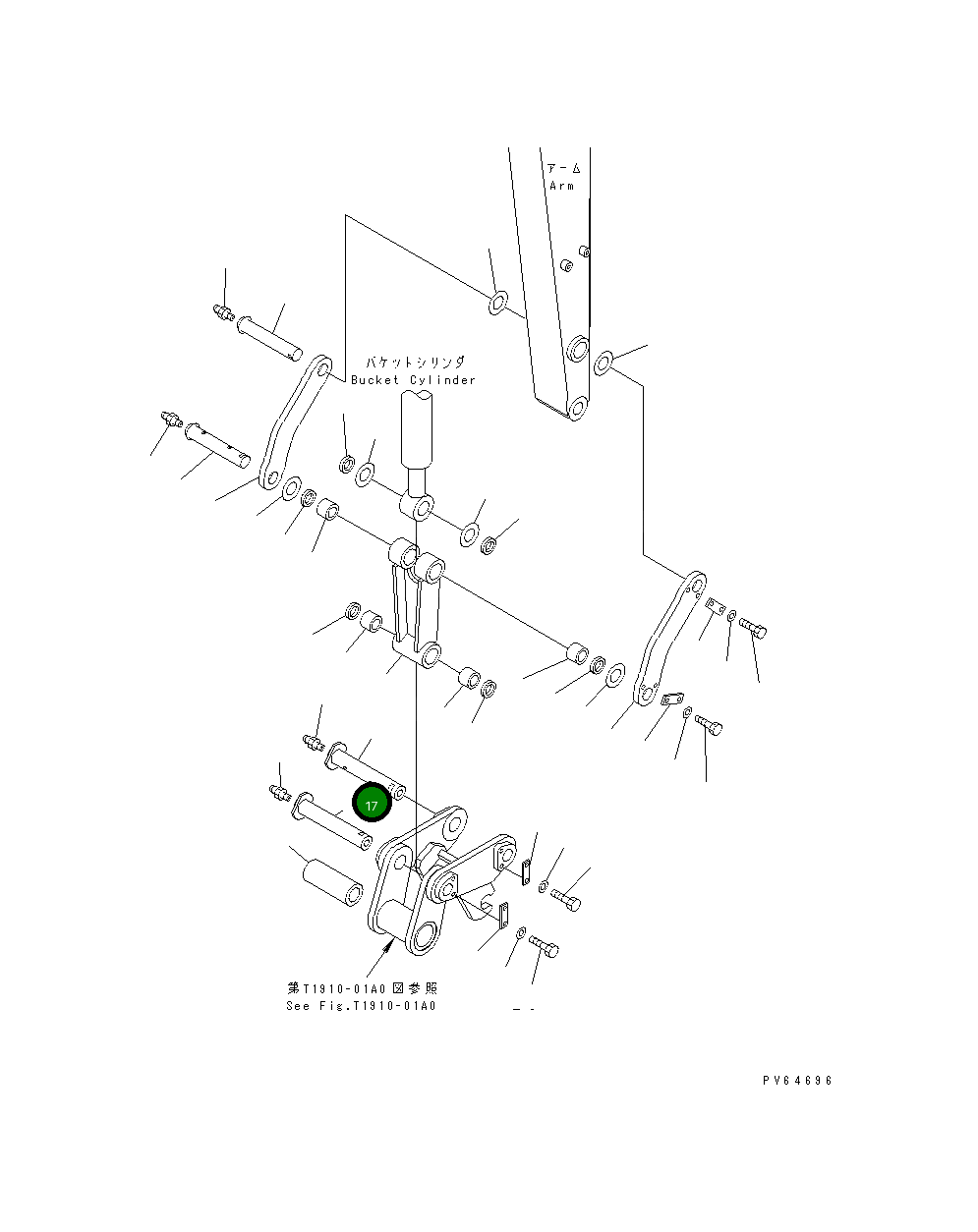 Палец 22K-70-13221 Komatsu