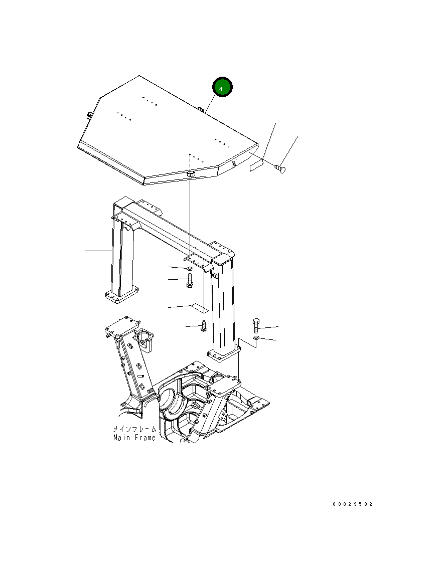Крыша 154-978-7131 Komatsu