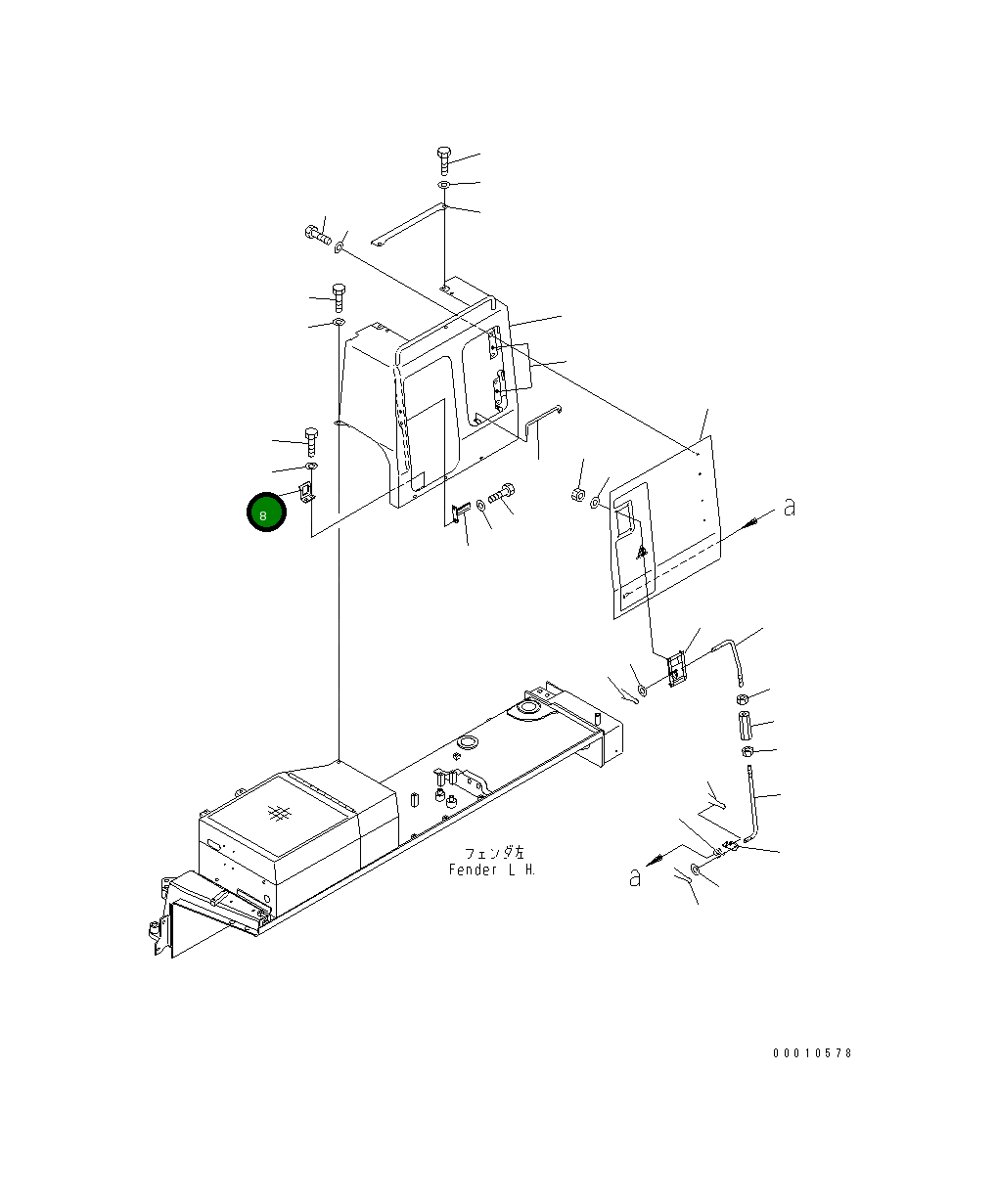 Кронштейн 195-54-77410 Komatsu