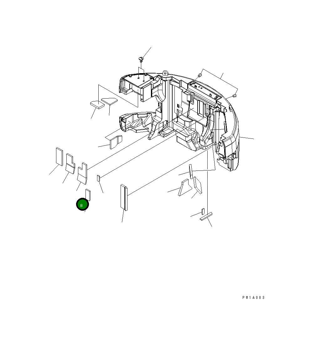 Лист 22U-46-23470 Komatsu