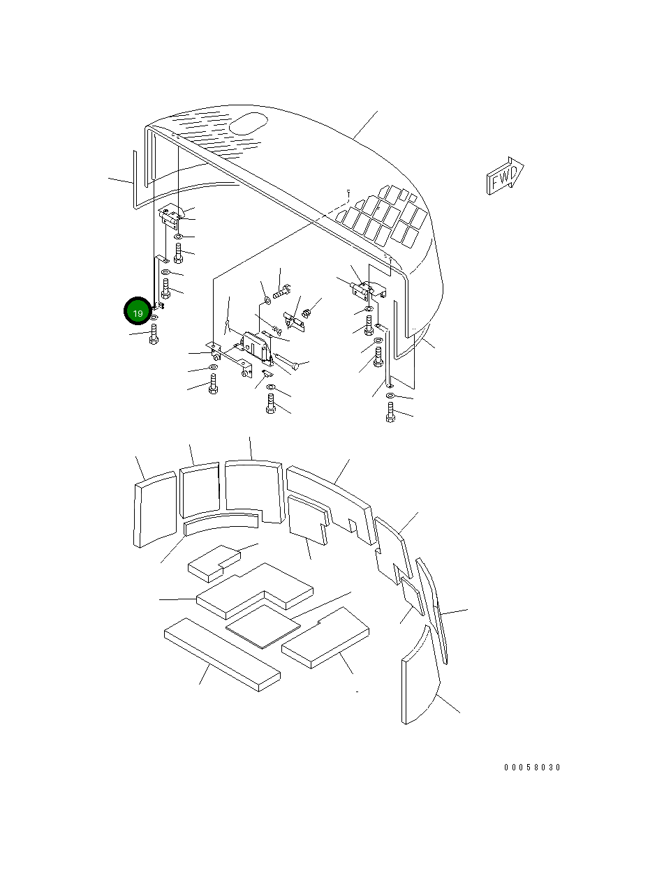 Кронштейн 201-54-74171 Komatsu