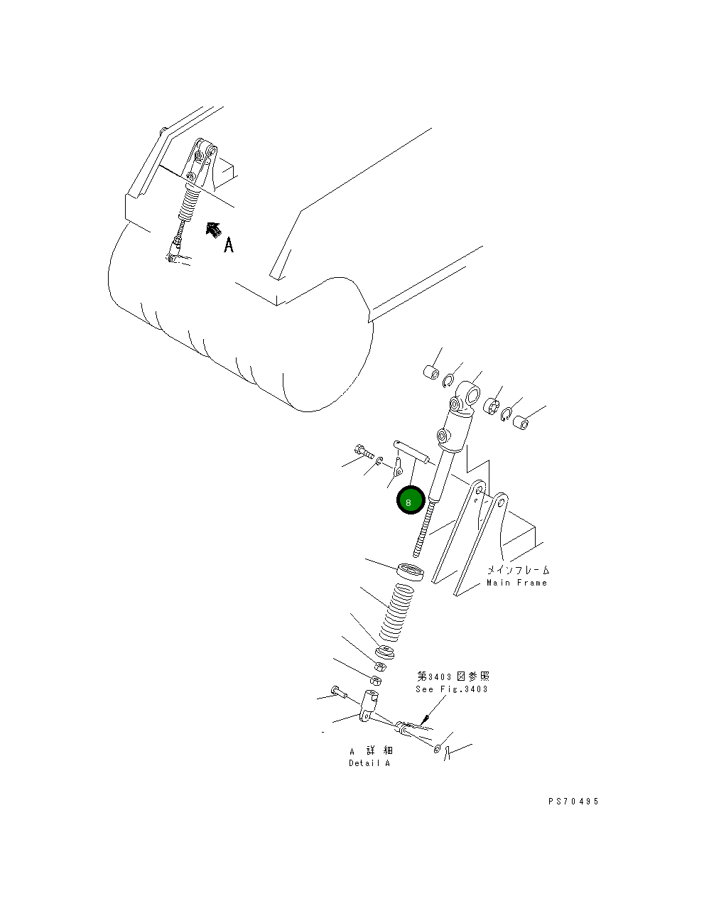 Палец 258-60-24421 Komatsu