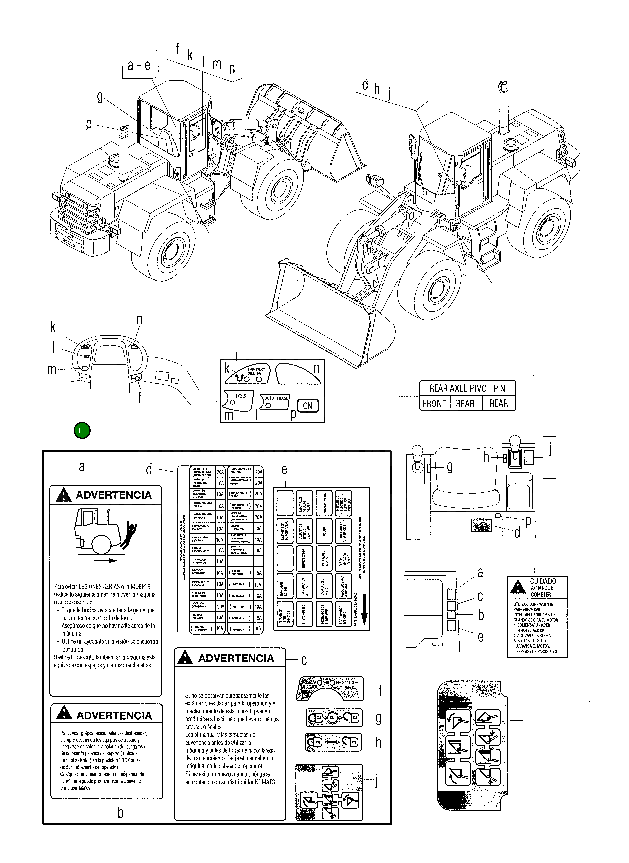 Наклейка 419-V00-2120 Komatsu