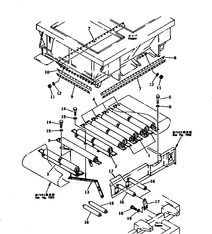 Поддерживающий каток 277-70-21160 Komatsu
