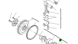 Коленчатый вал YM123900-21000 Komatsu