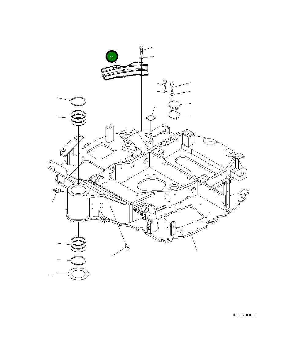 Кронштейн 22M-46-21210 Komatsu