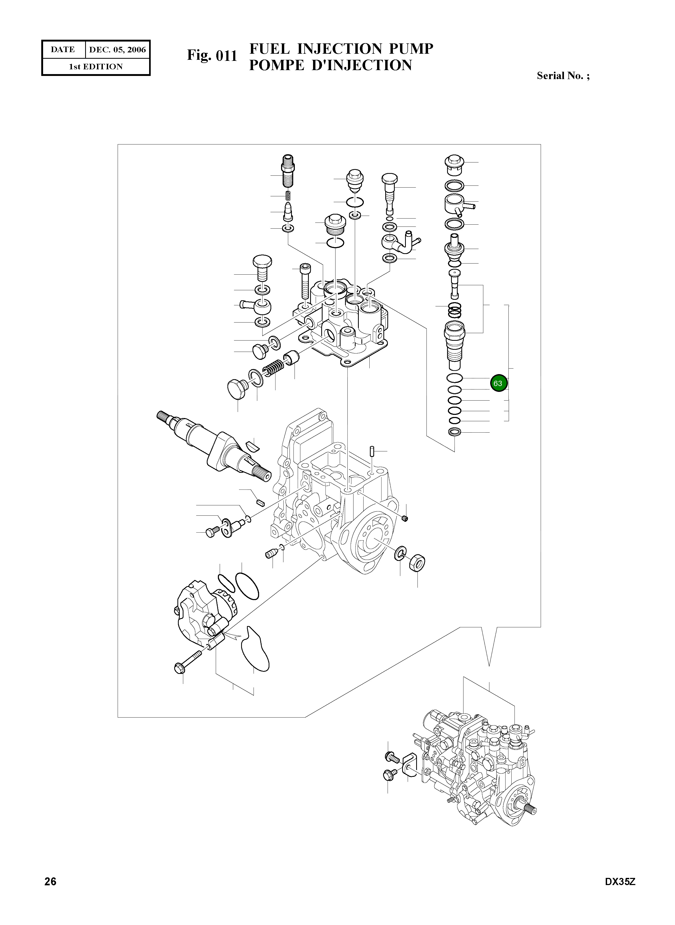 Набивка K9004852 Komatsu