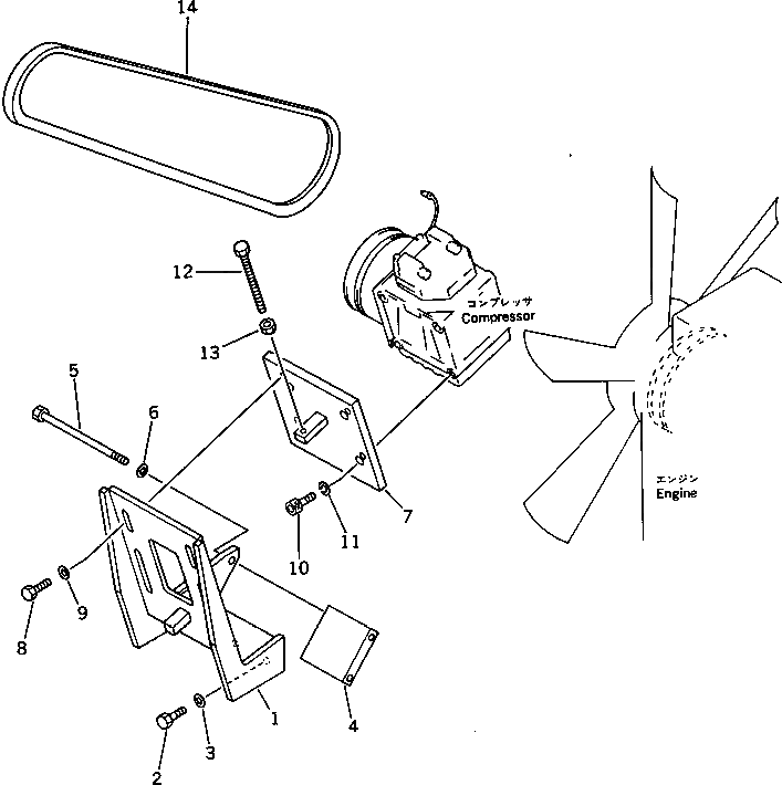 Кронштейн 207-978-3121 Komatsu