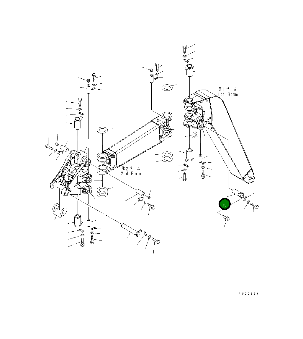 Палец 21W-70-21240NK Komatsu