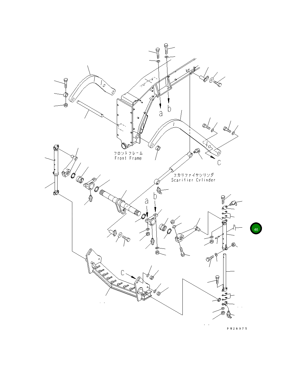 Палец 232-70-13440 Komatsu