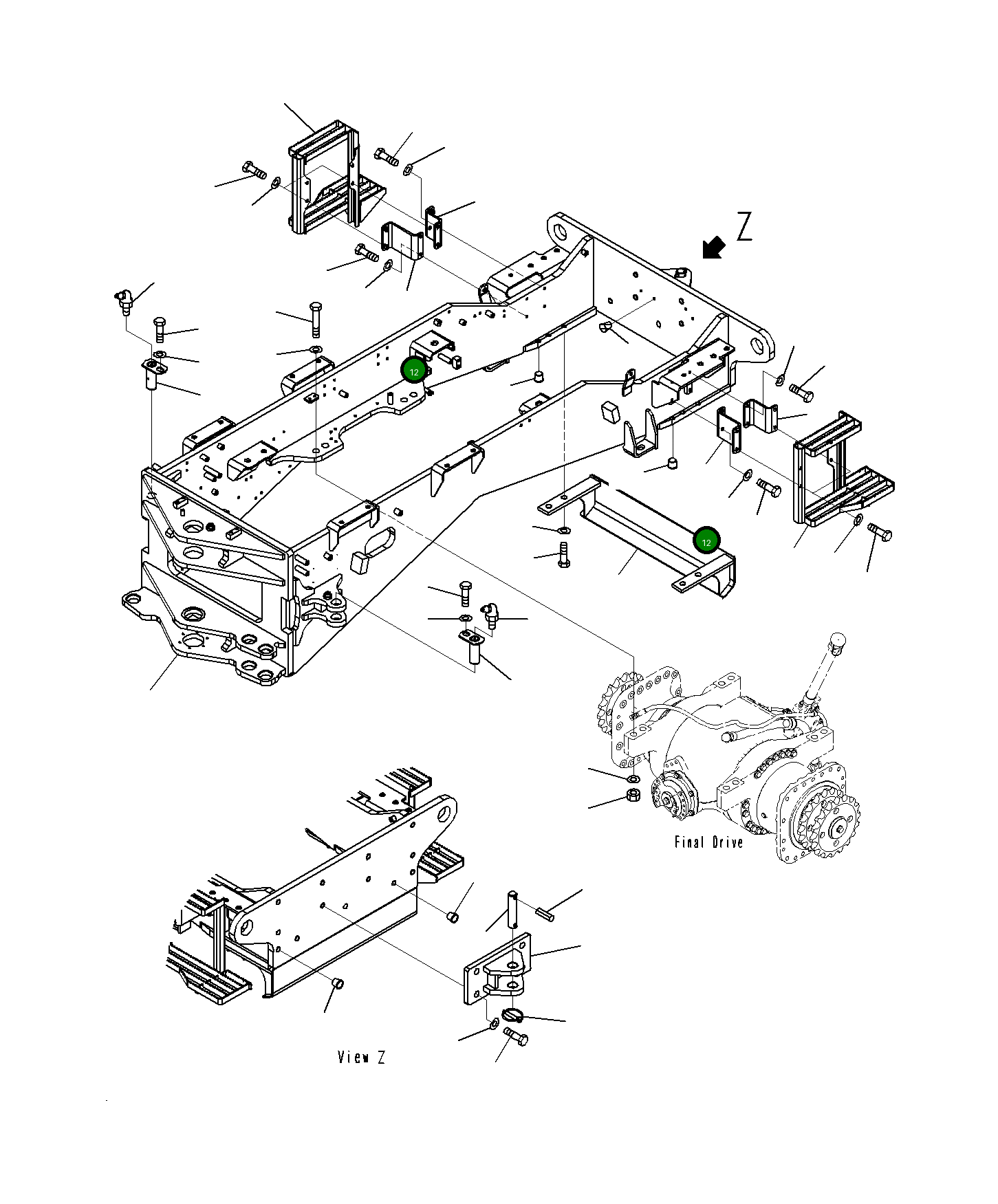 Кронштейн 23H-46-12521 Komatsu