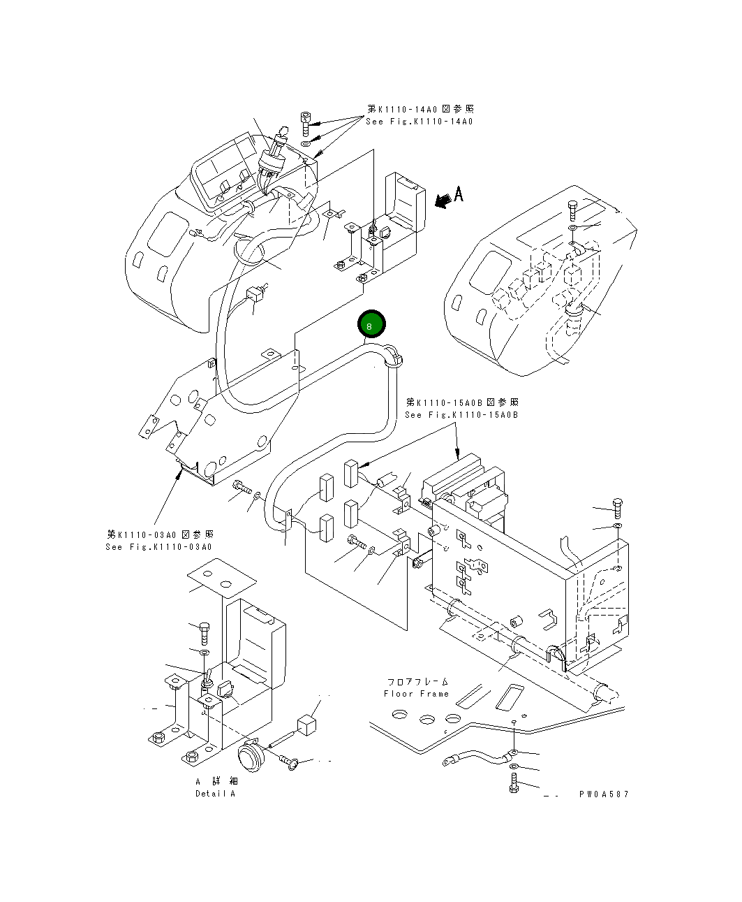 Провод 21J-06-13176 Komatsu