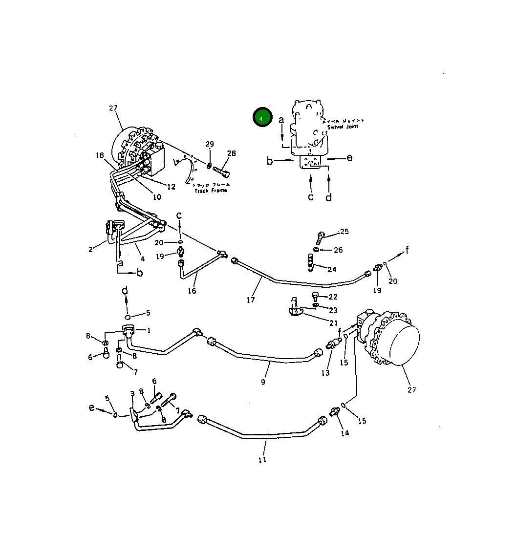 Трубка 201-62-42160 Komatsu