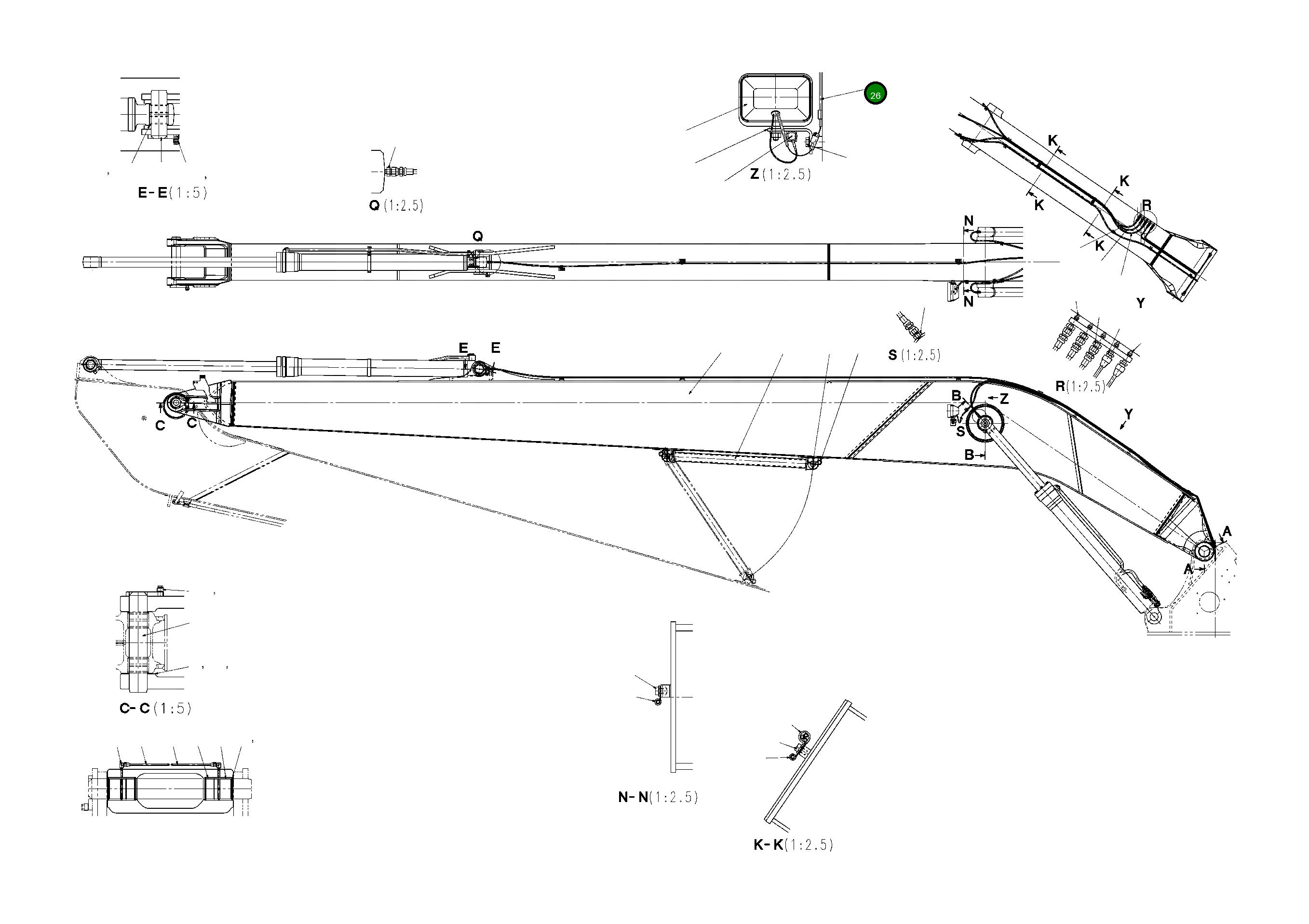 Провод 22U-62-1350 Komatsu