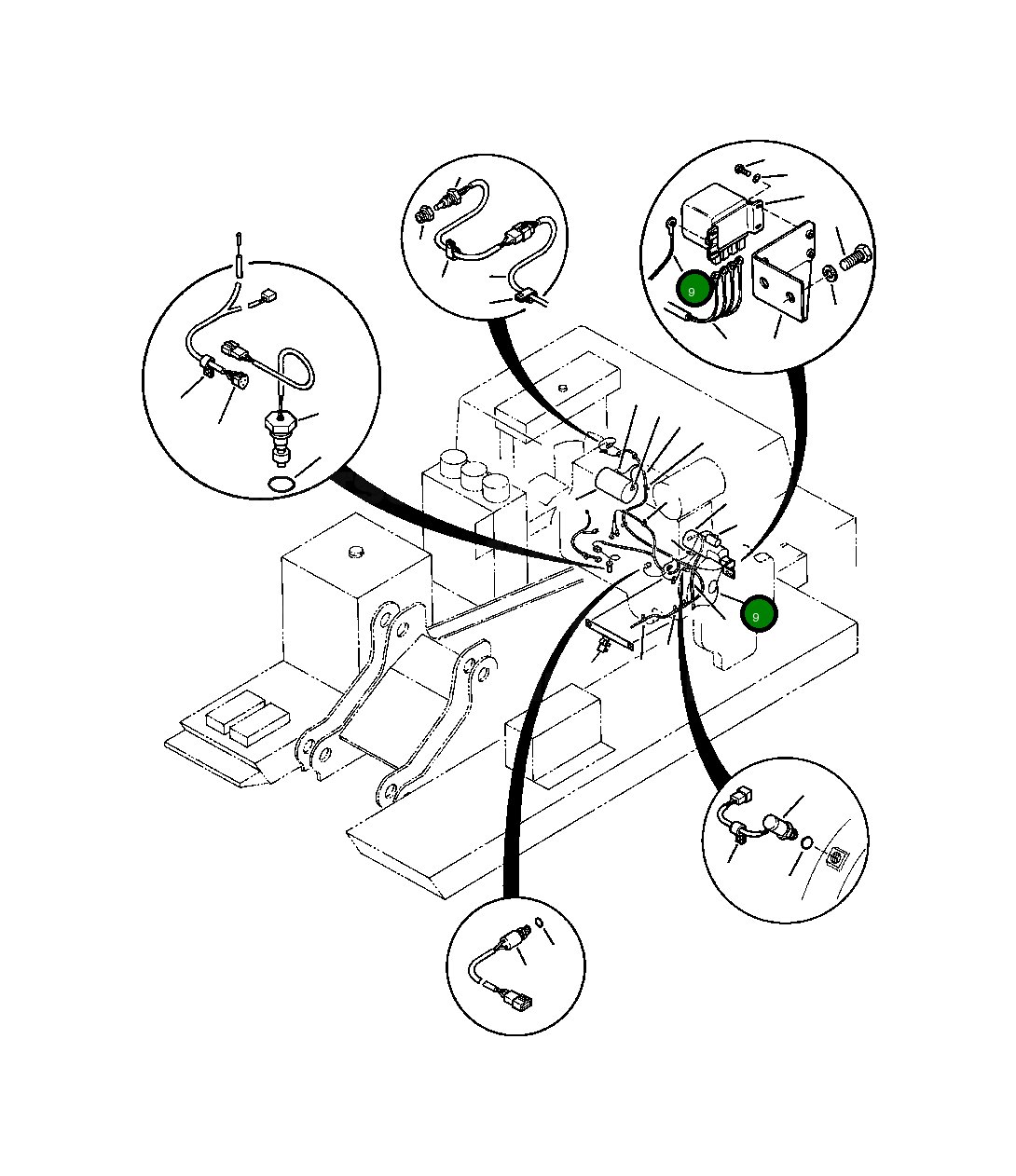 Провод 209-06-13250 Komatsu
