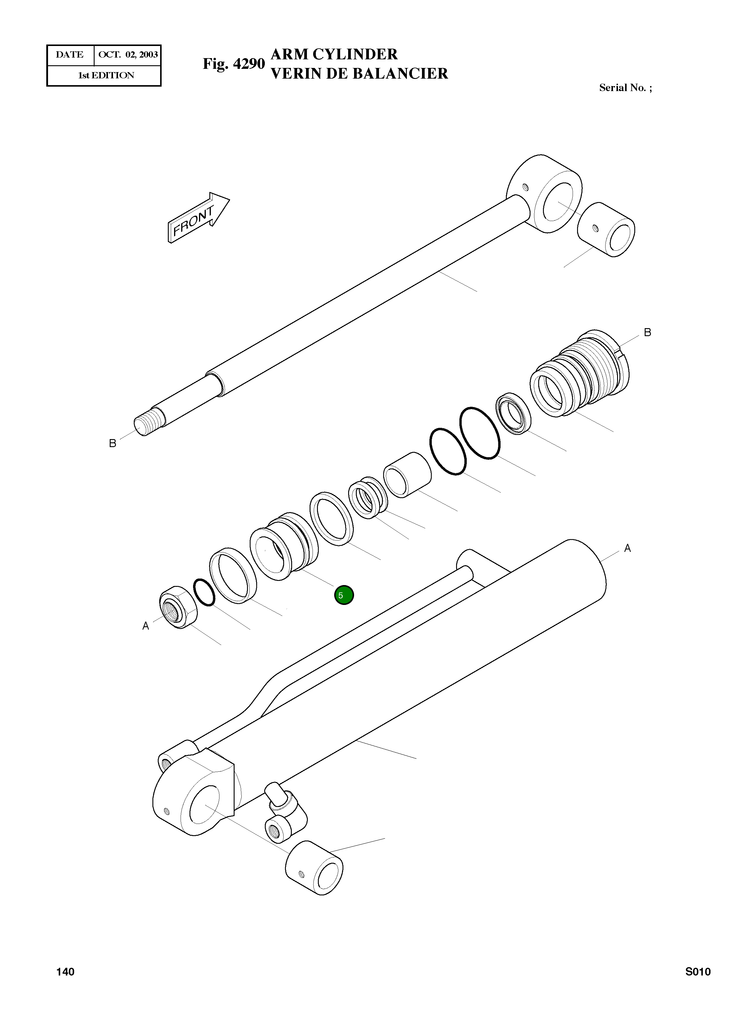 Поршень 53A216-0 Komatsu