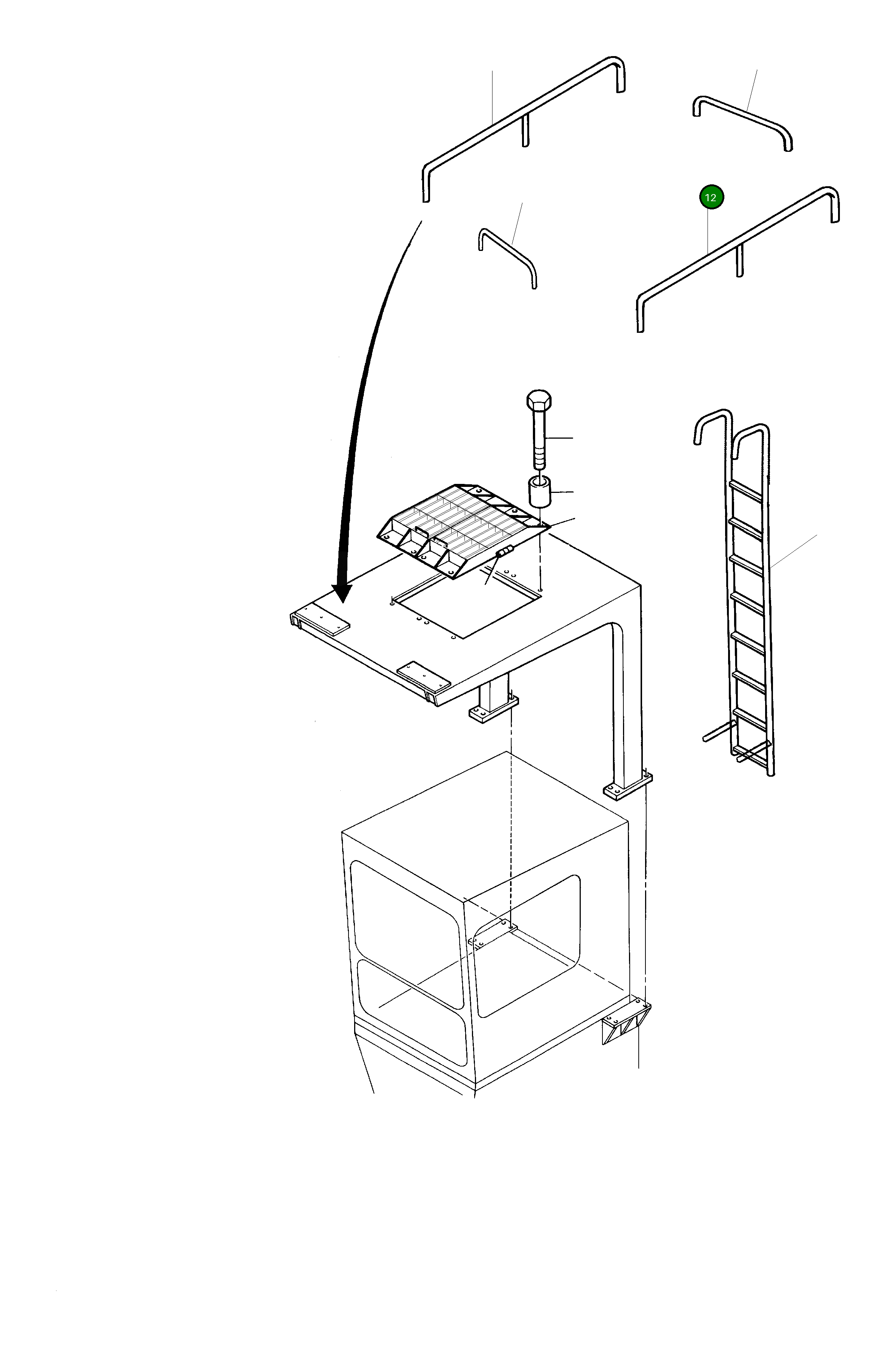 Рельс 767 954 73 Komatsu