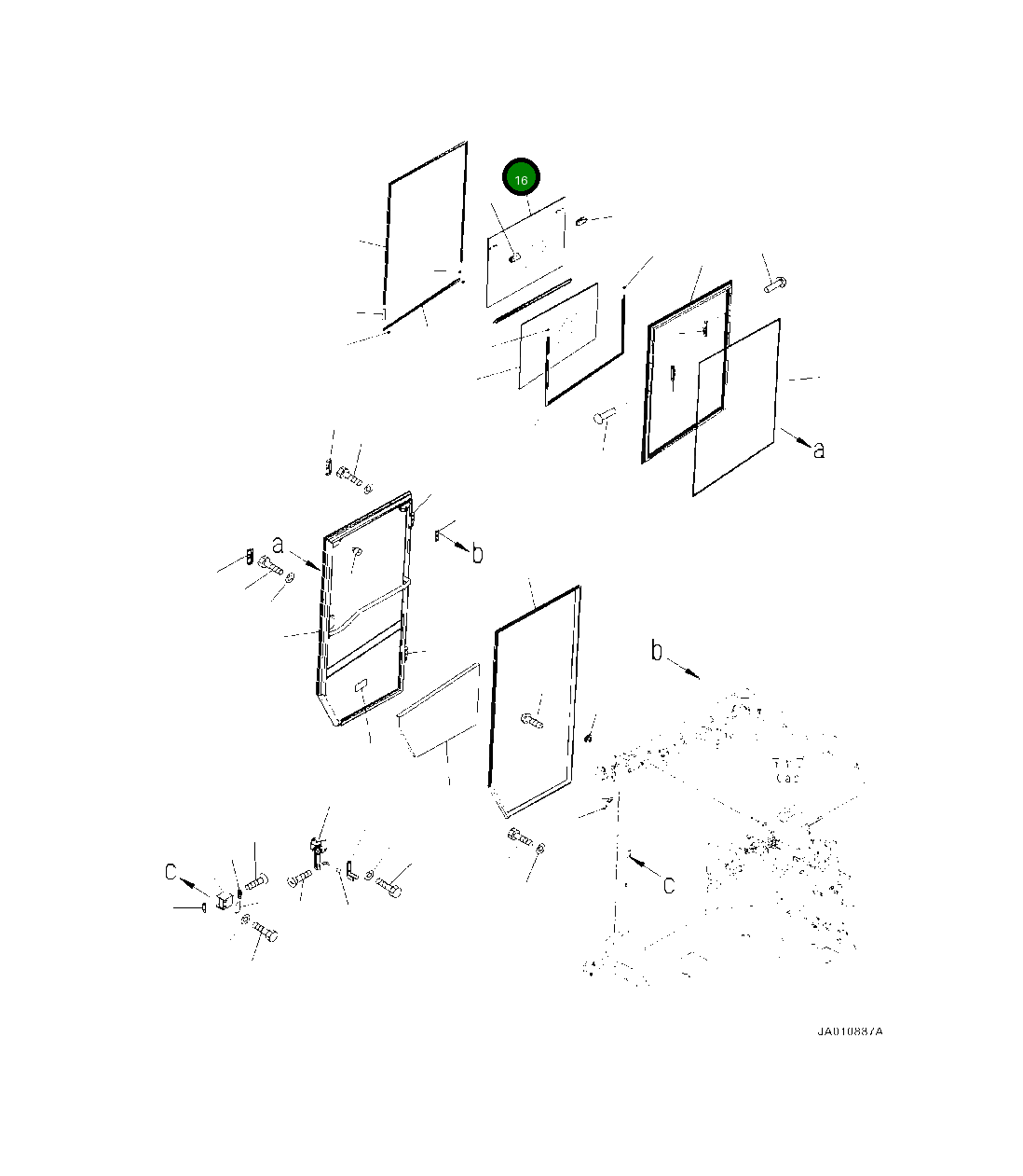 Стекло 423-S52-4920 Komatsu