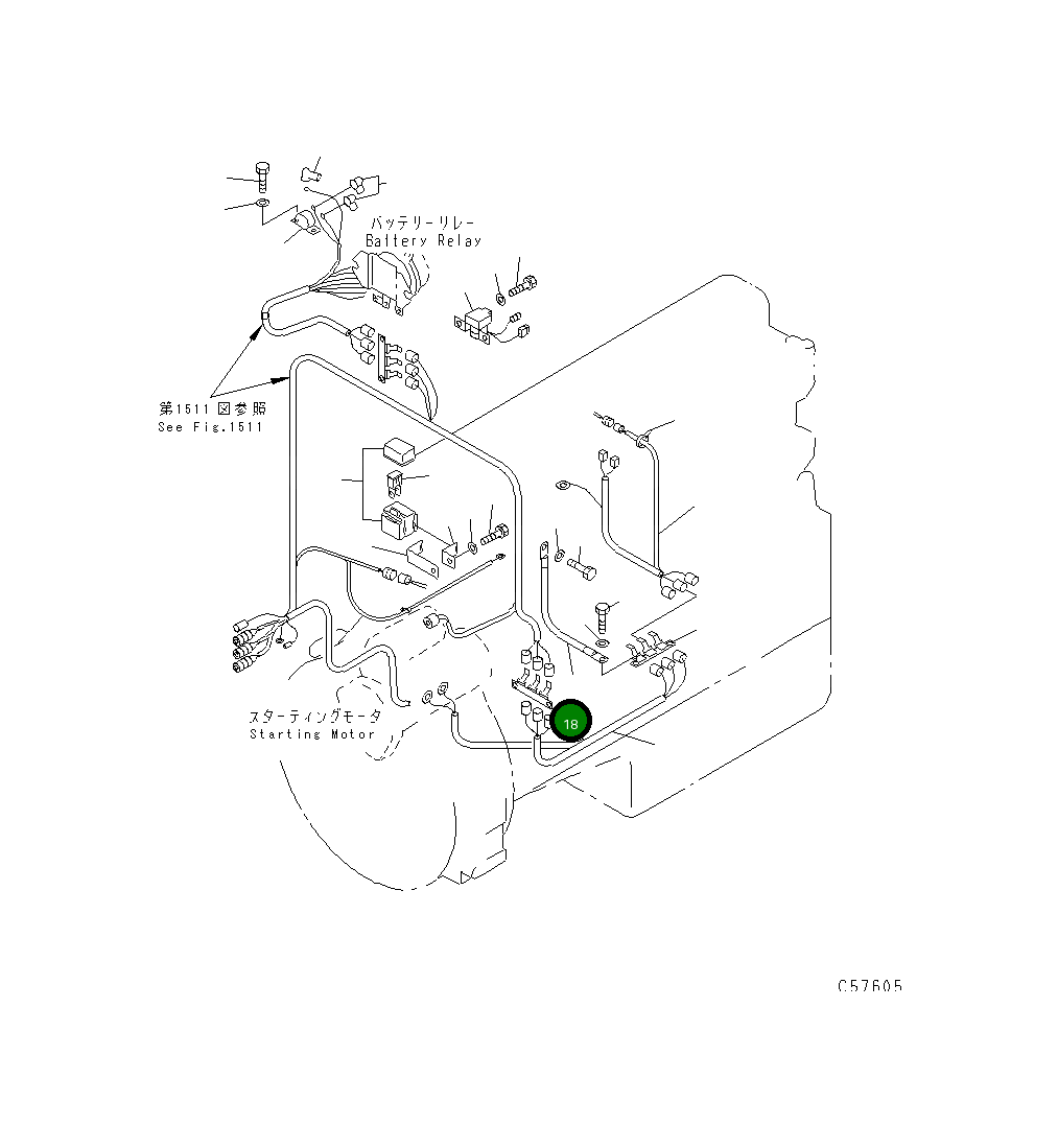 Провод 23A-06-21680 Komatsu