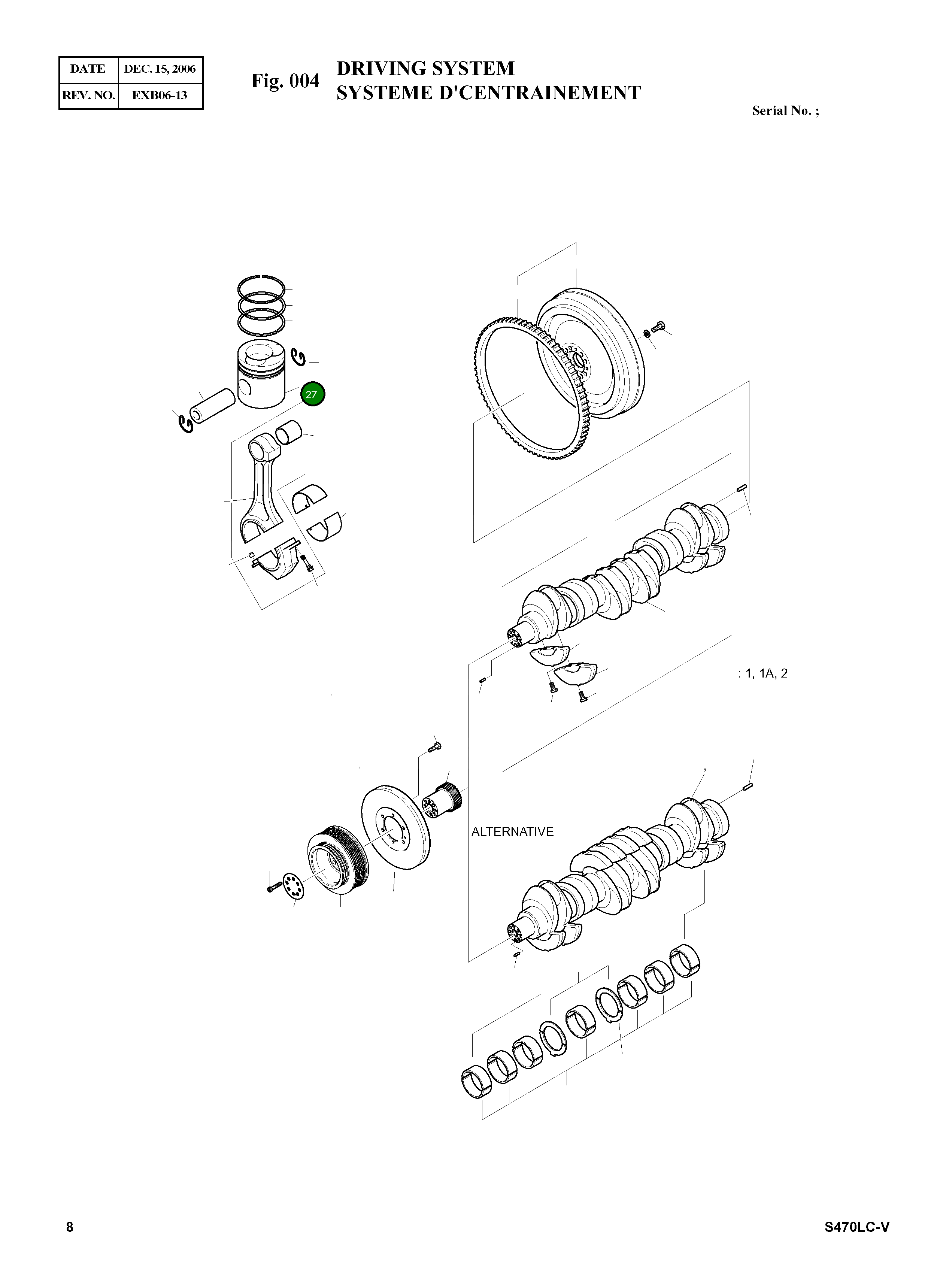 Поршень 65.02501-0232 Komatsu