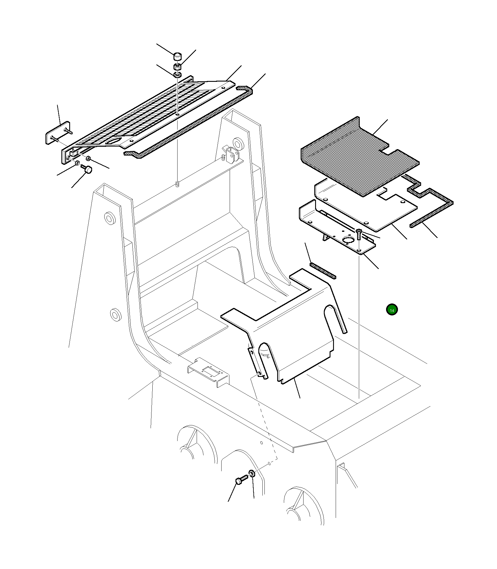 Панель, правая 332205072 Komatsu