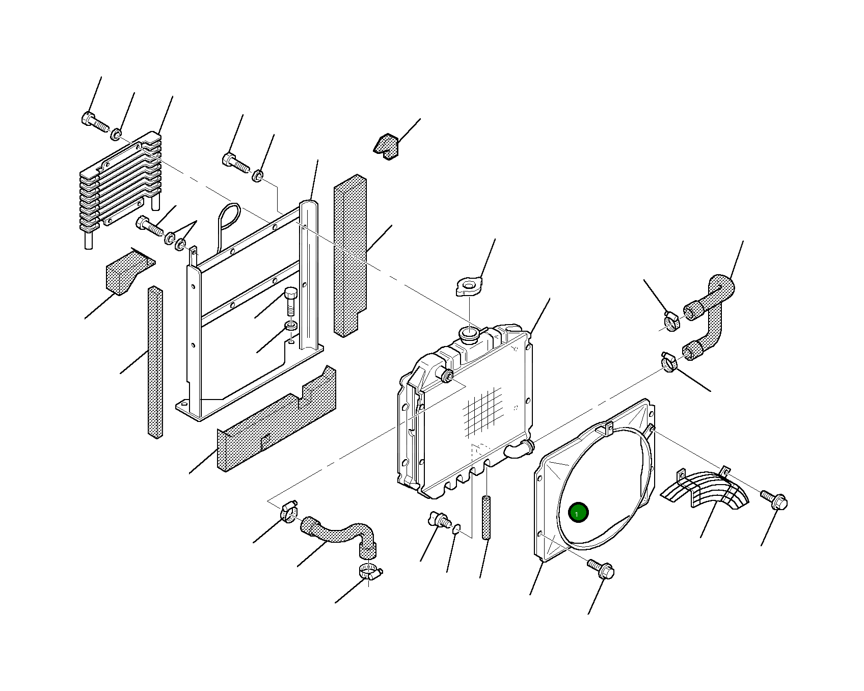Радиатор 890001218 Komatsu