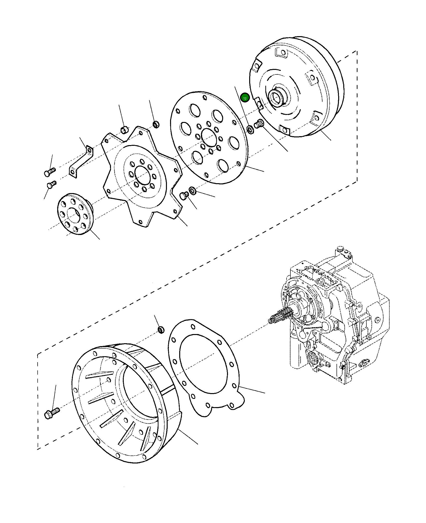Пружинная шайба CAO023072 Komatsu