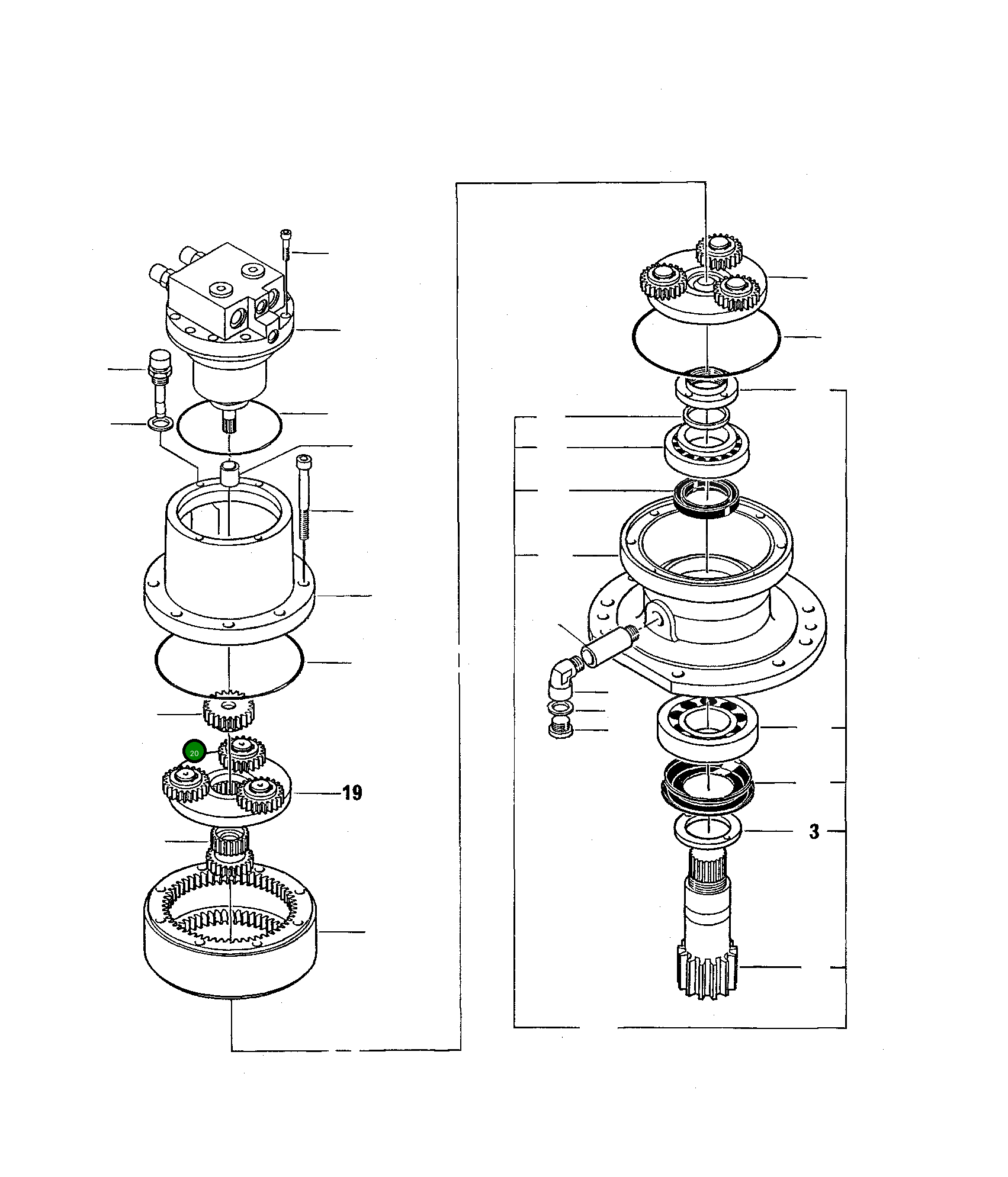 Солнечная шестерня 843200448 Komatsu