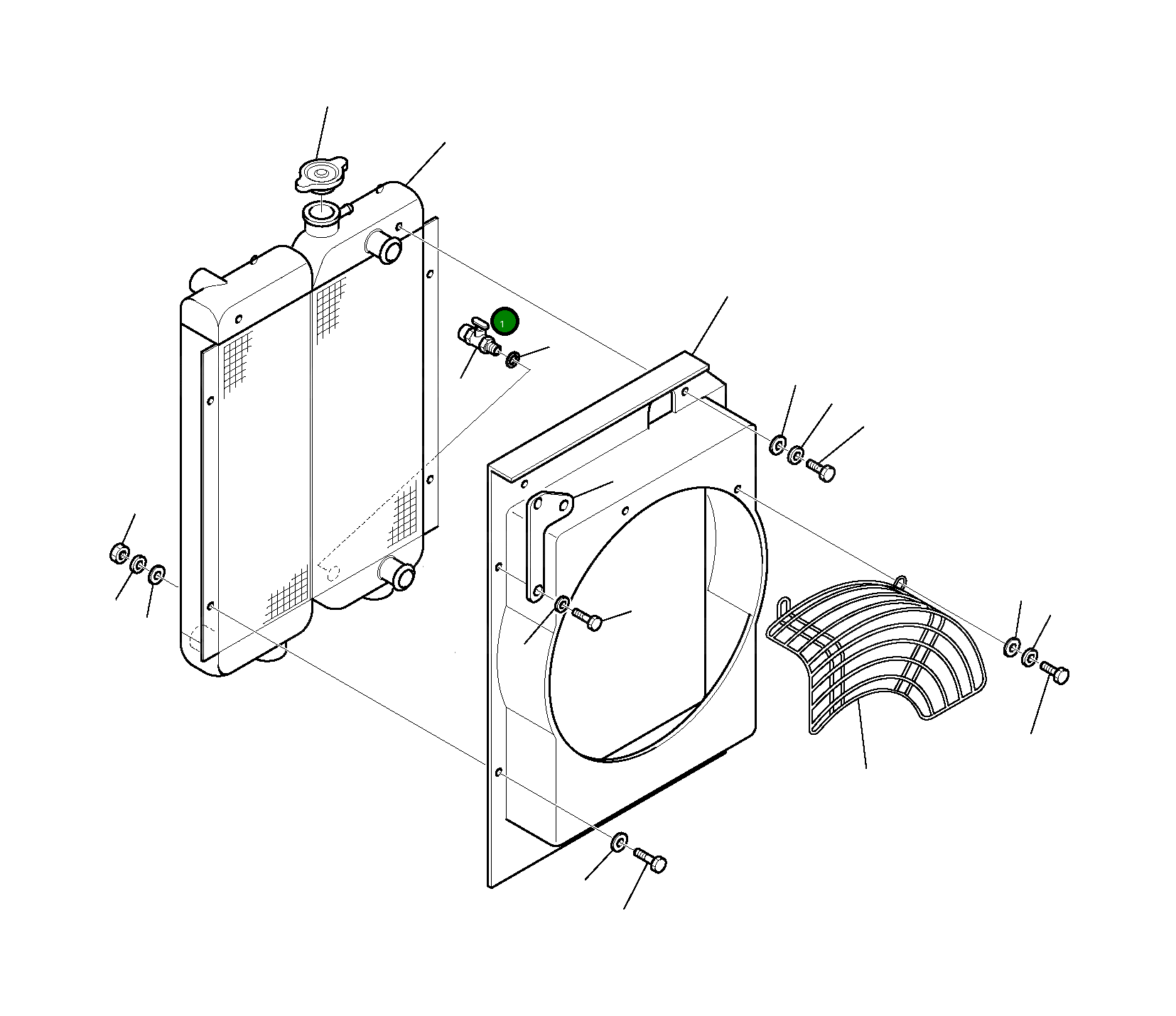 Радиатор 875600014 Komatsu