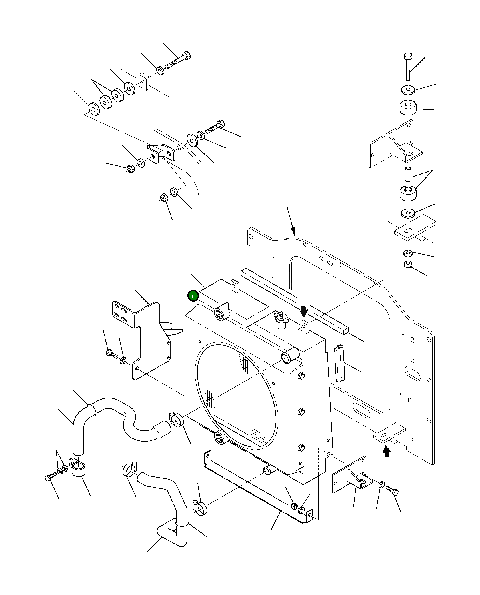 Радиатор 37C-03-11500 Komatsu