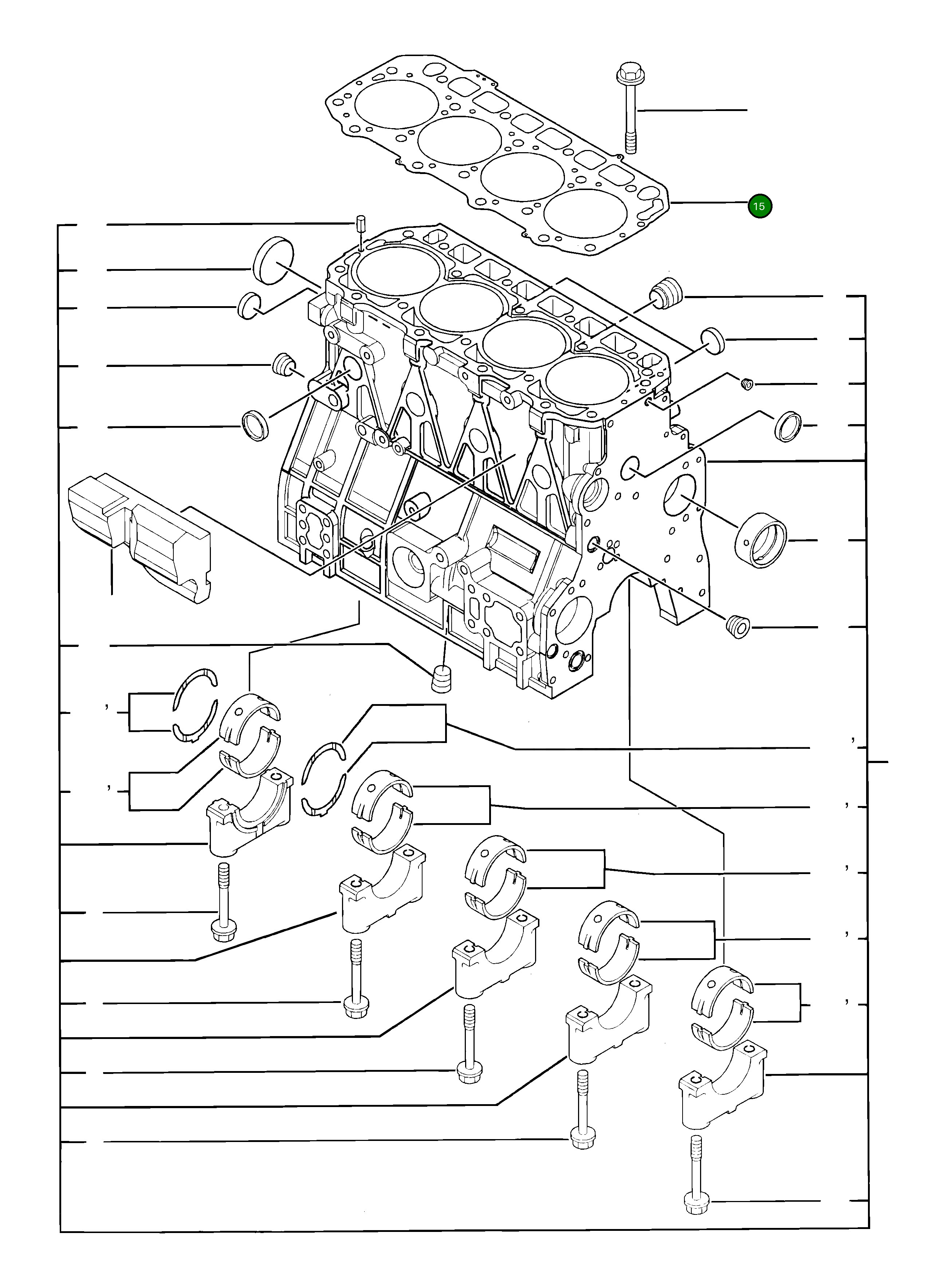 Прокладка ГБЦ YM129907-01331 Komatsu