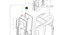 Стекло YM172187-67930 Komatsu