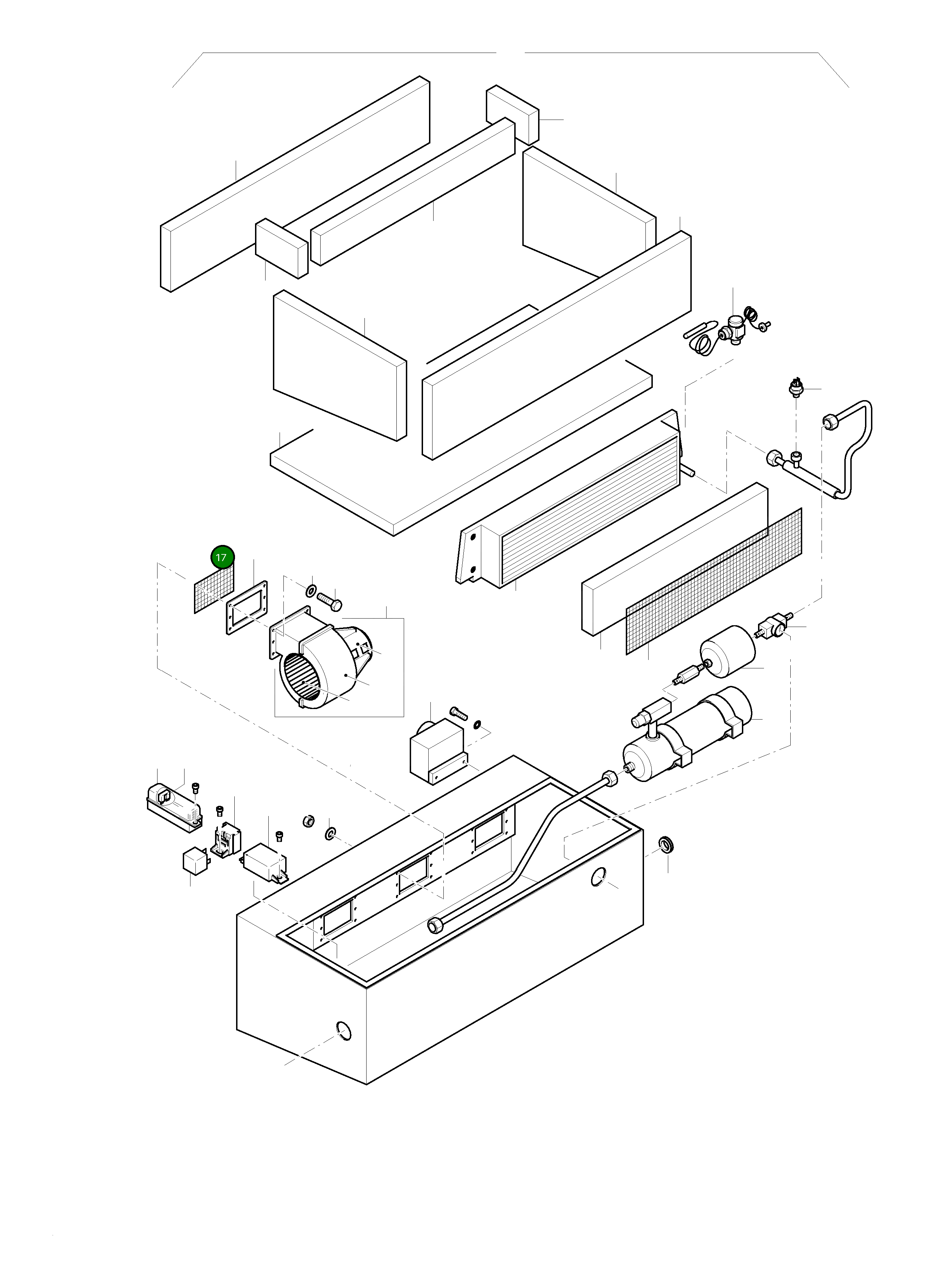 Решётка воздуходувки 766 542 73 Komatsu