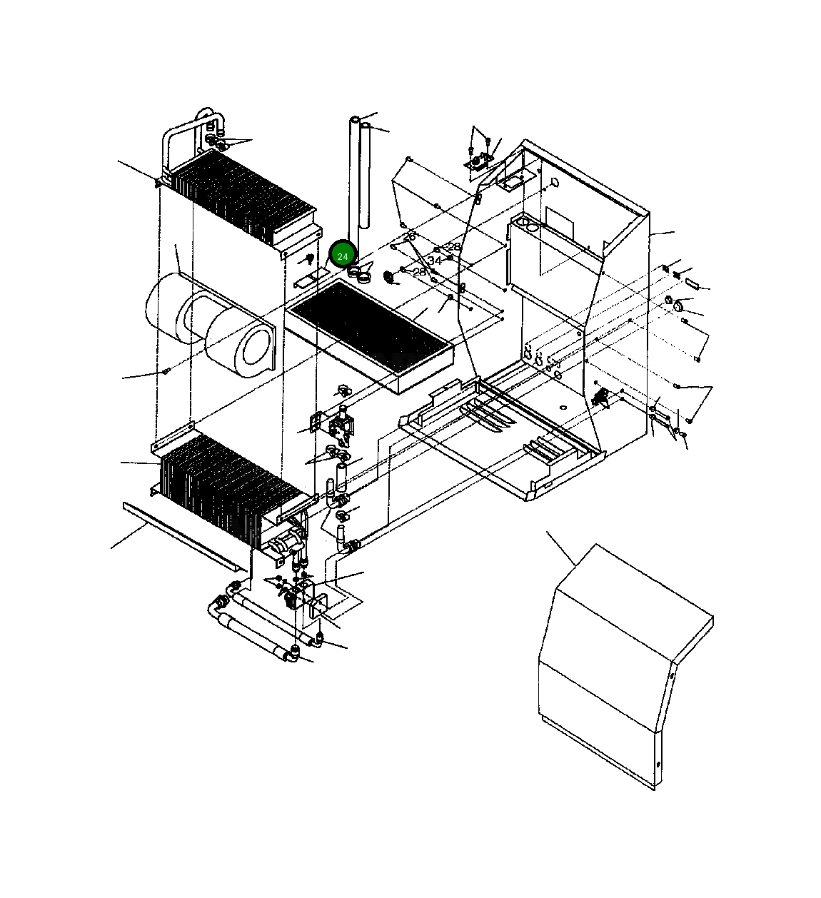 Посадочный паз фильтра 1303 660 H1 Komatsu