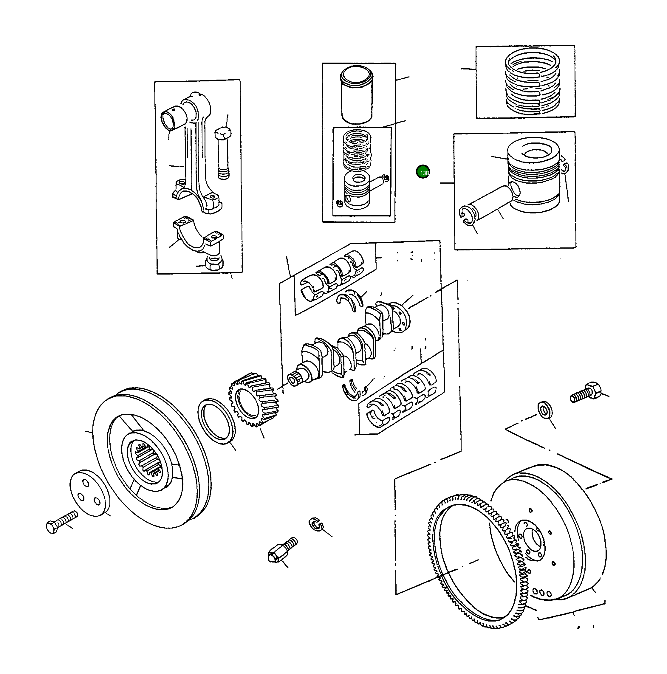 Поршень 4906615M91 Komatsu