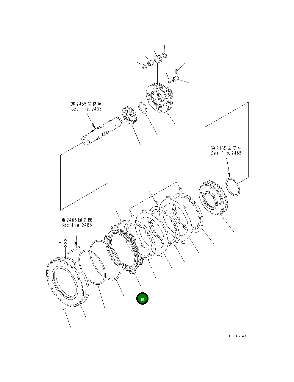 Поршень 426-15-12740 Komatsu