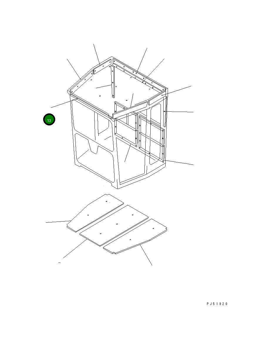 Панель 23B-951-2810 Komatsu