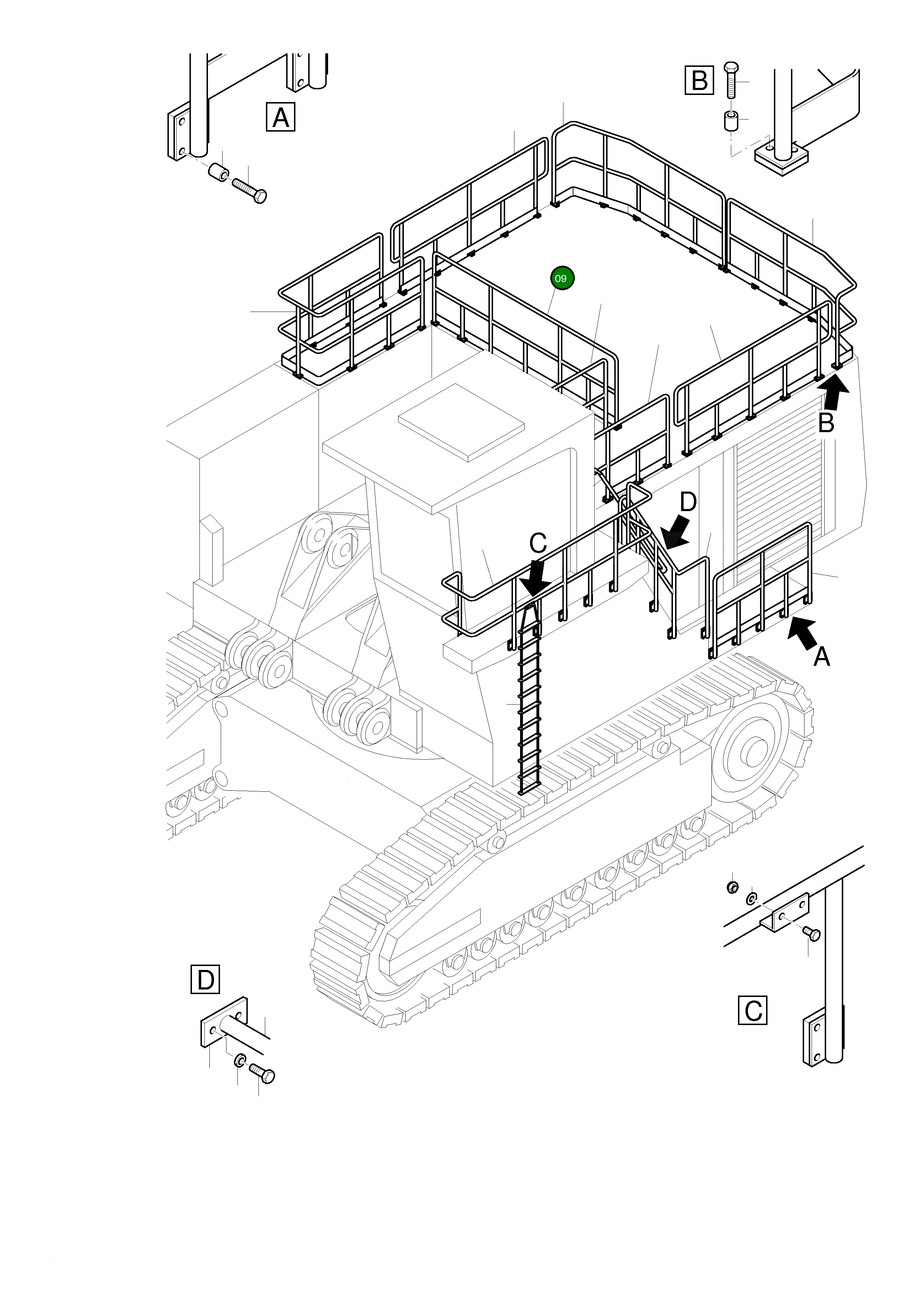 Рельс 890 782 40 Komatsu